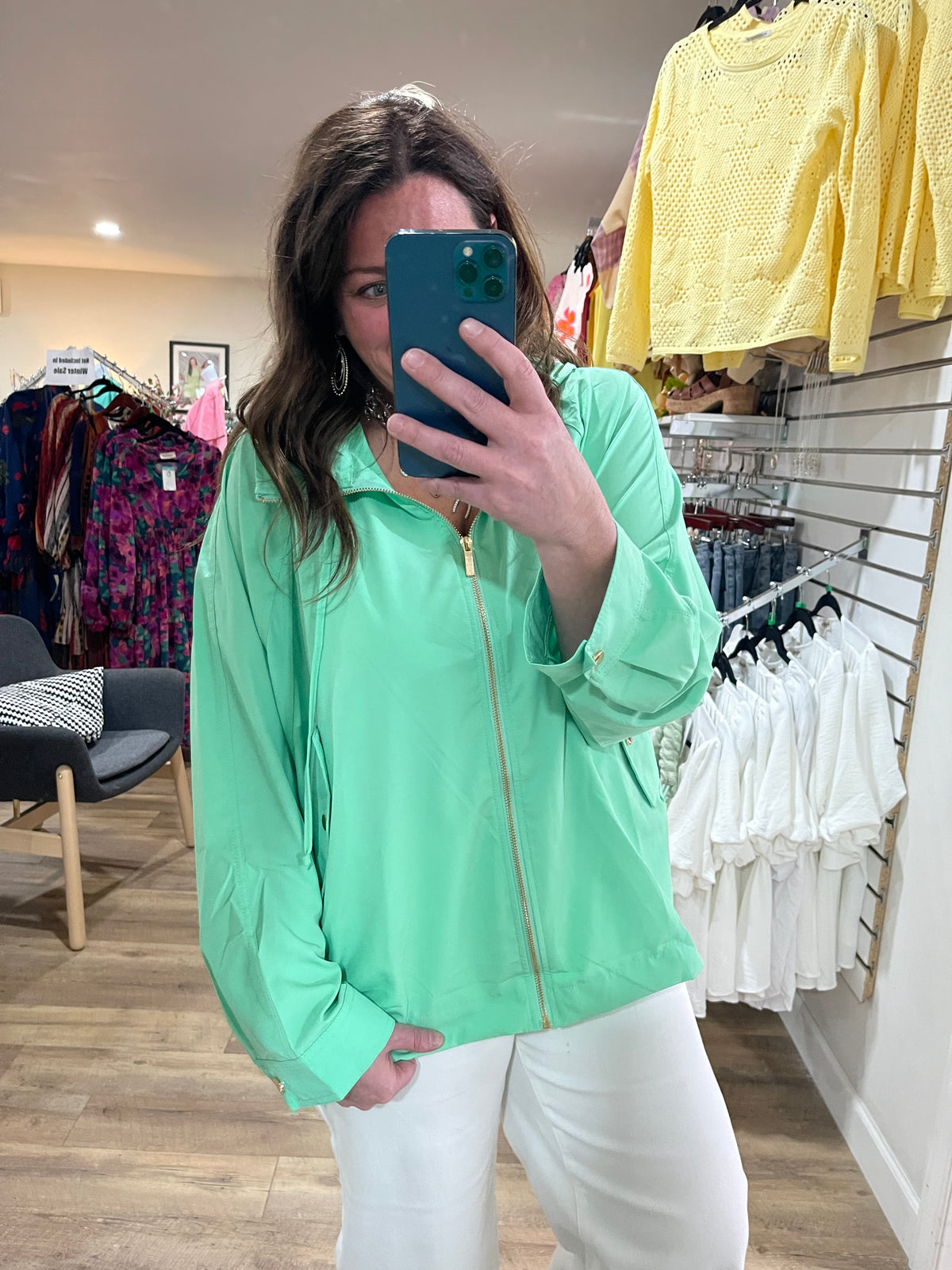 DEAR SCARLETT ON THE TRACK JACKET - SEAFOAM