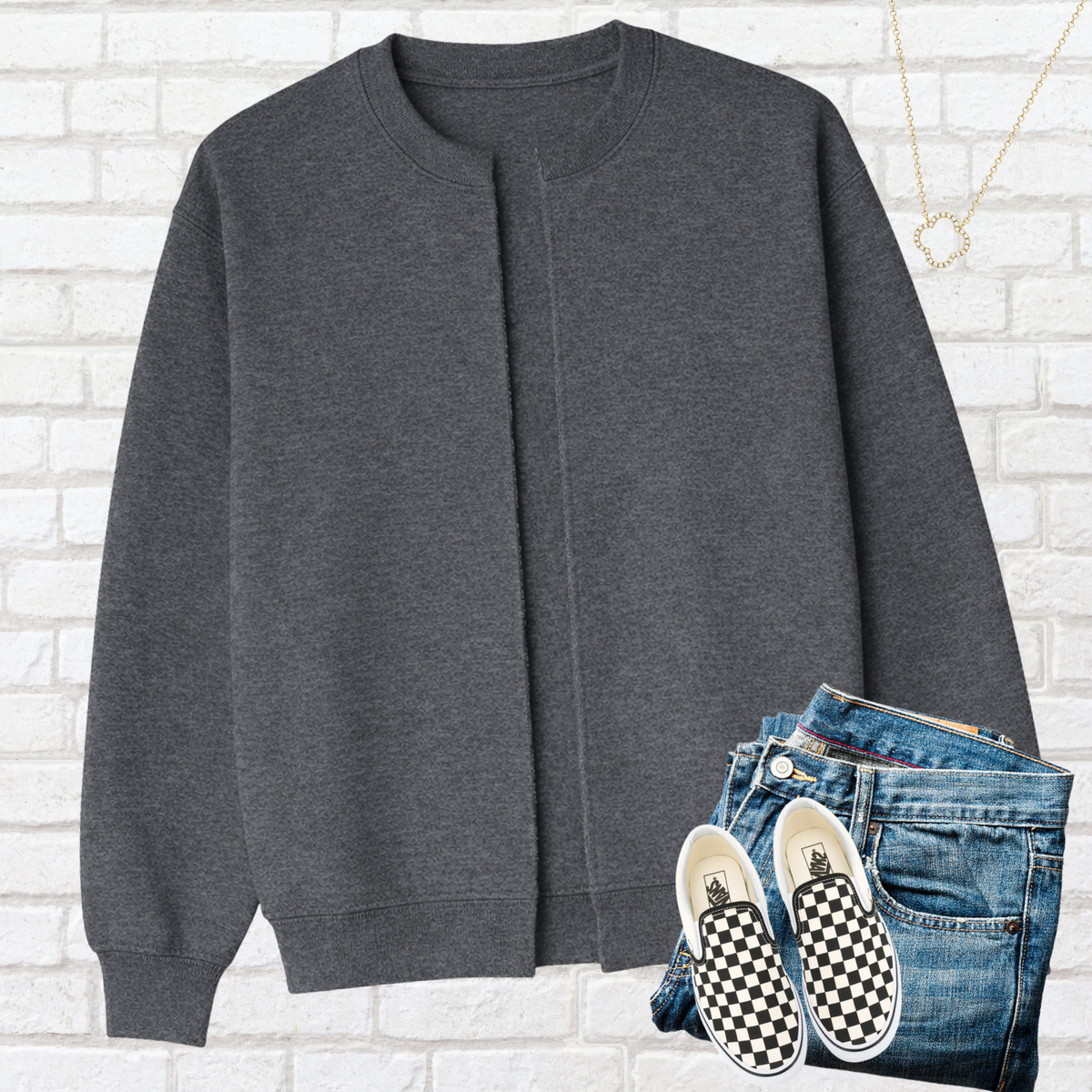 SCHOOL SPIRIT SPLIT SWEATSHIRT CARDIGAN