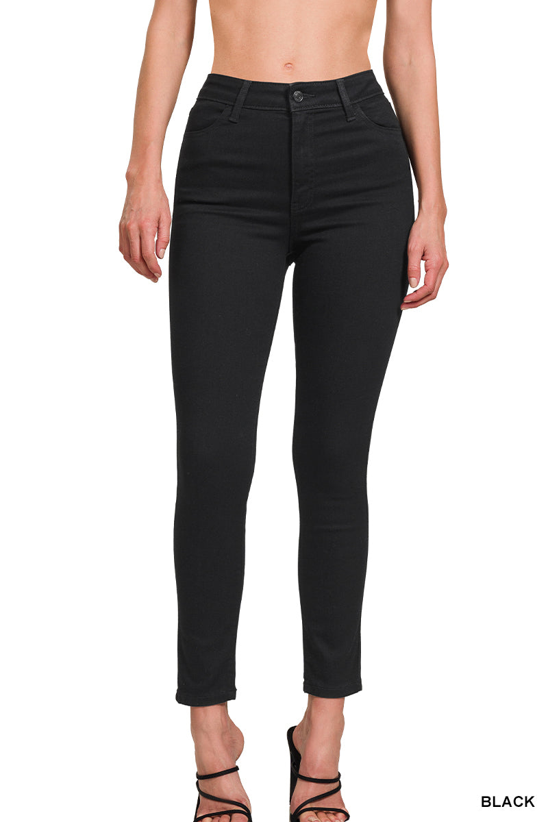 BLACK HIGH WAIST SKINNY LEGGING JEANS