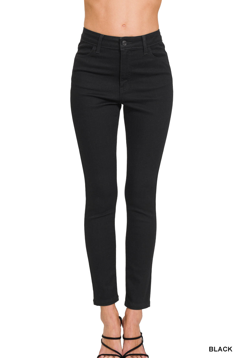 BLACK HIGH WAIST SKINNY LEGGING JEANS