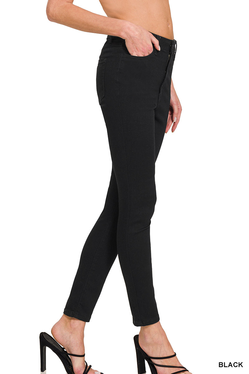 BLACK HIGH WAIST SKINNY LEGGING JEANS