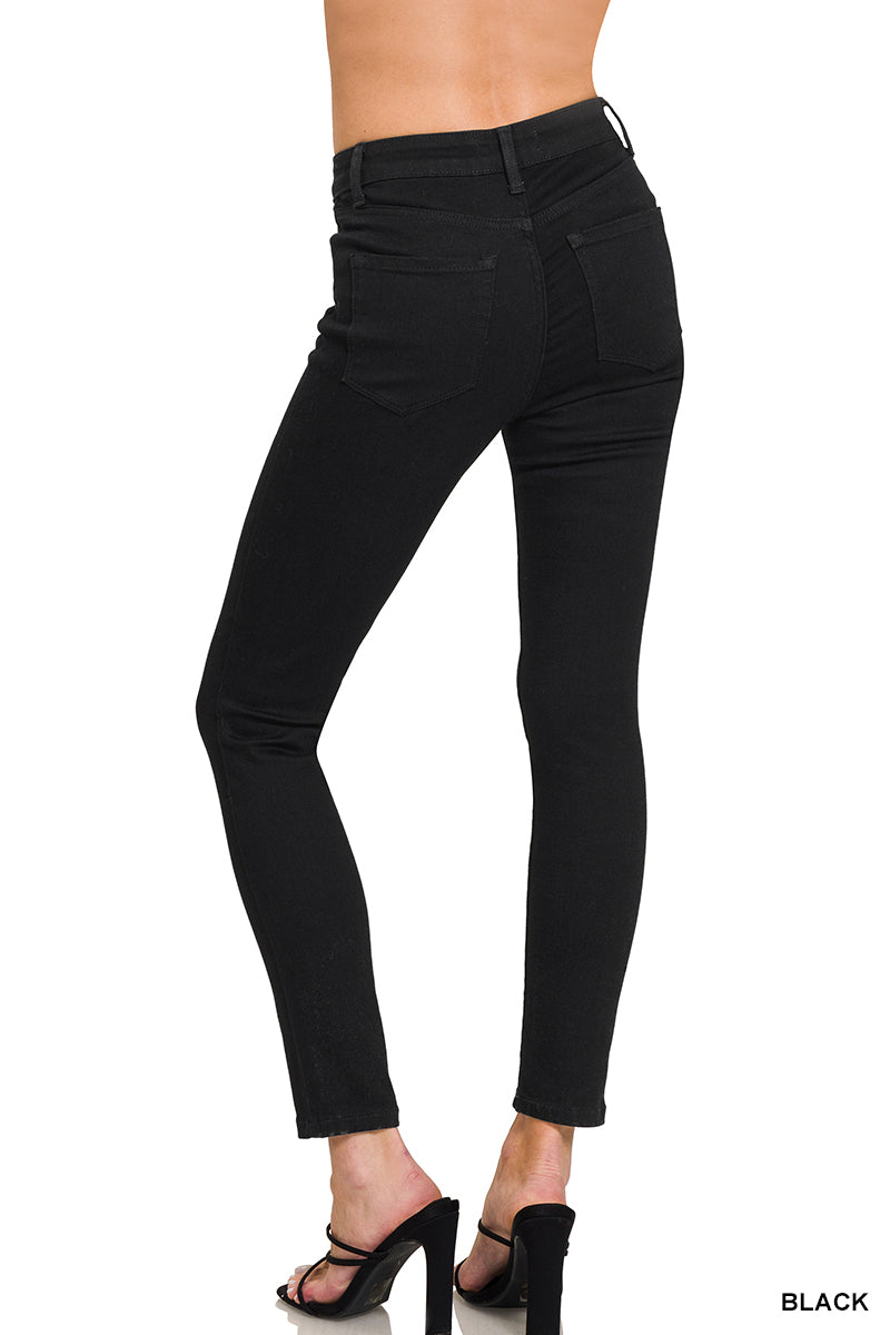 BLACK HIGH WAIST SKINNY LEGGING JEANS