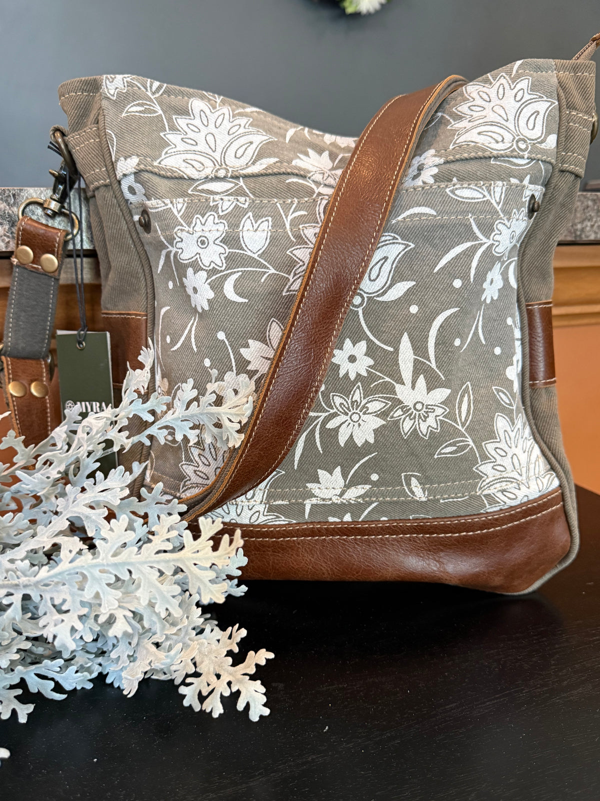 MYRA Blossom Print Shoulder Bag —