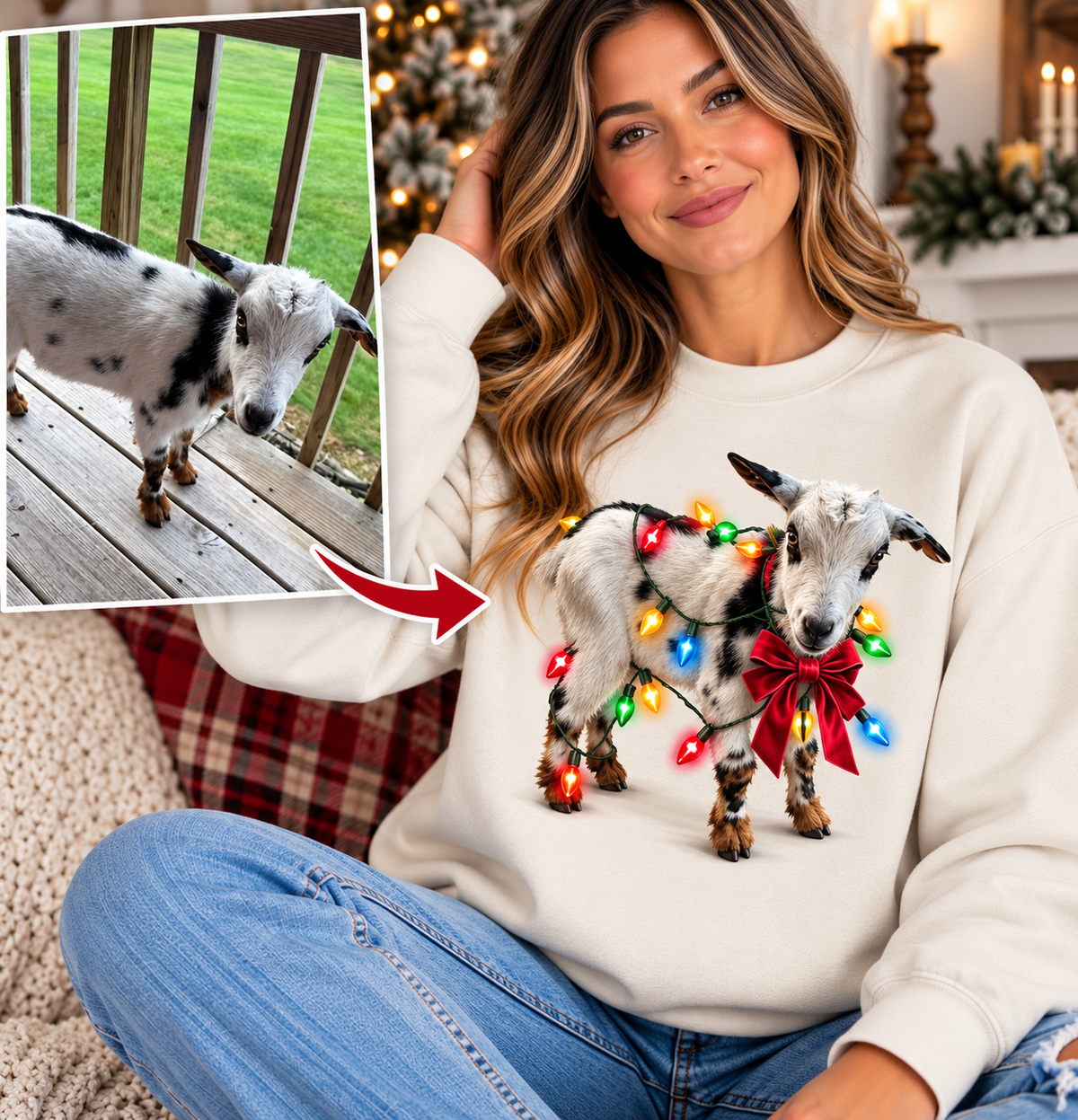 CUSTOM HOLIDAY PET SWEATSHIRT