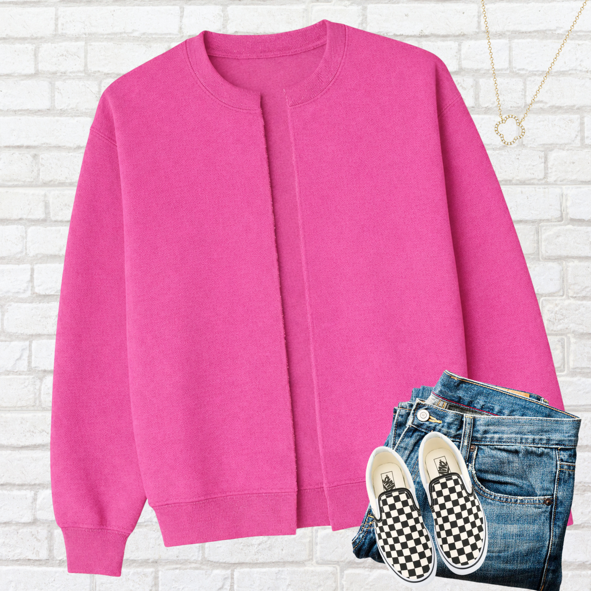 SCHOOL SPIRIT SPLIT SWEATSHIRT CARDIGAN