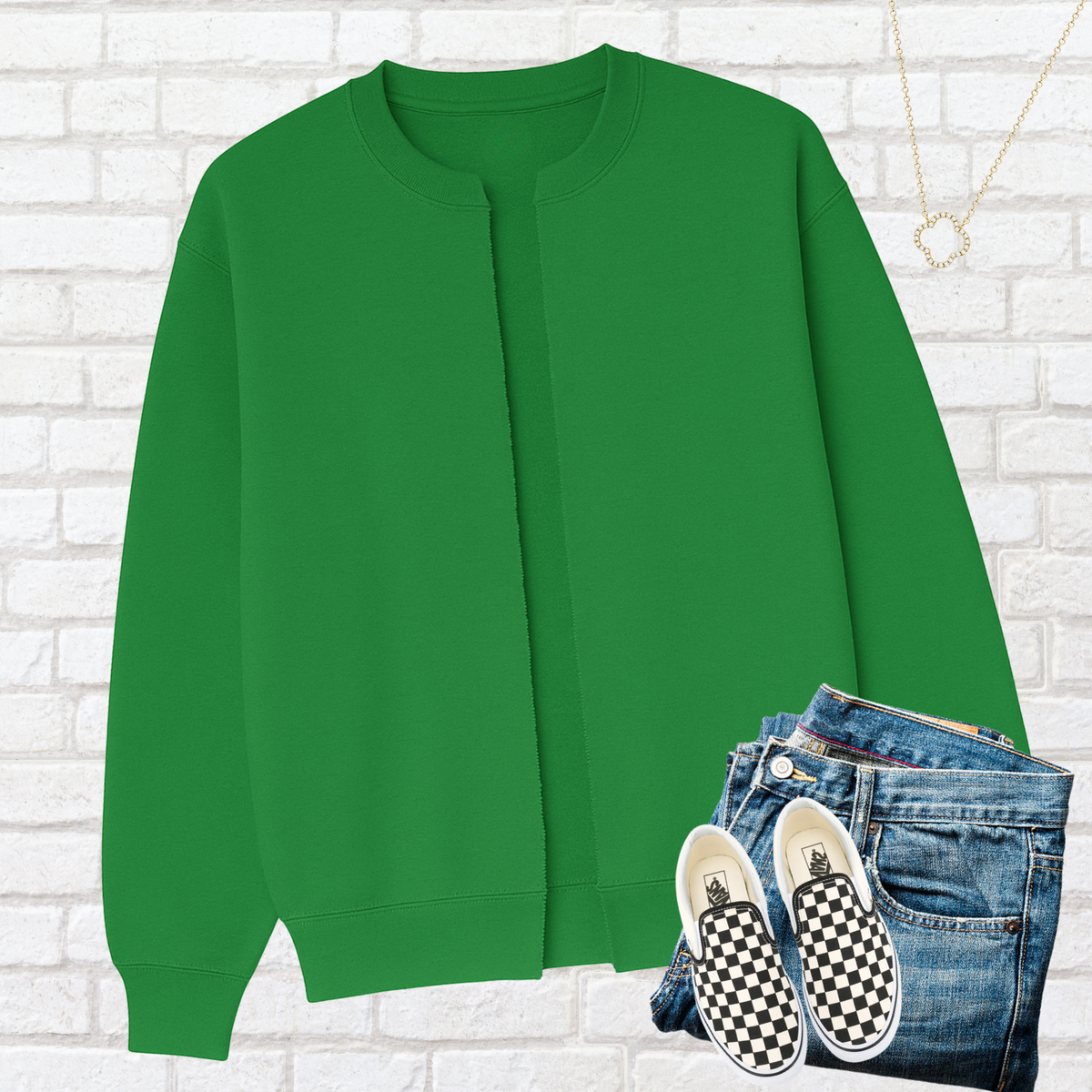 SCHOOL SPIRIT SPLIT SWEATSHIRT CARDIGAN