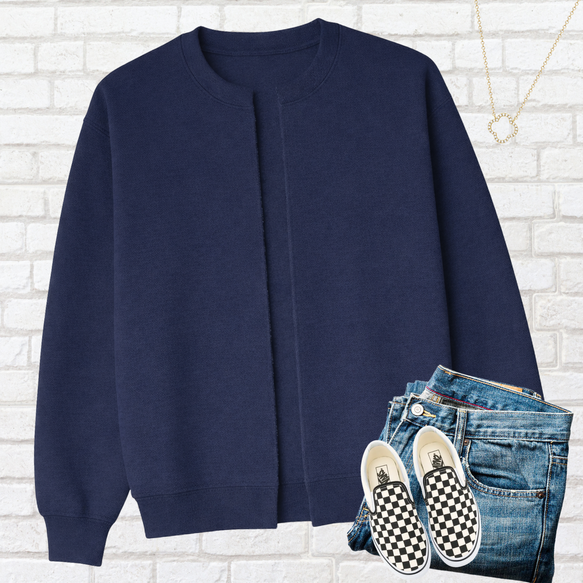SCHOOL SPIRIT SPLIT SWEATSHIRT CARDIGAN