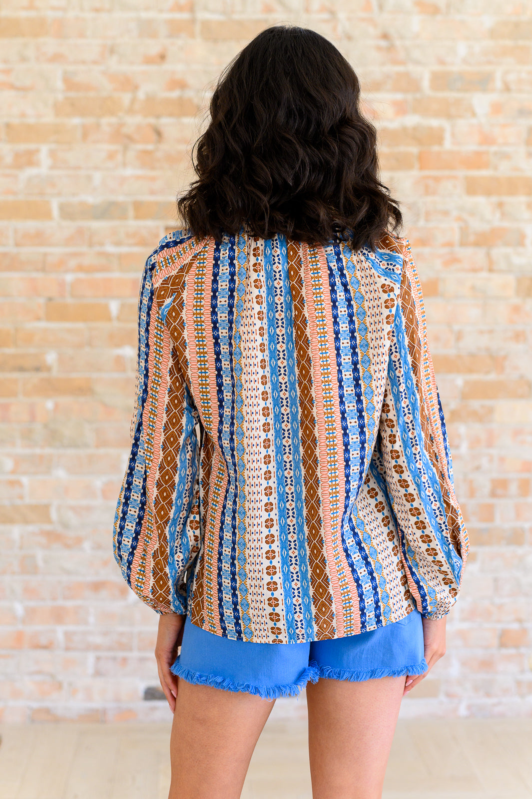 Open Sky Boho Tunic in Navy Mauve