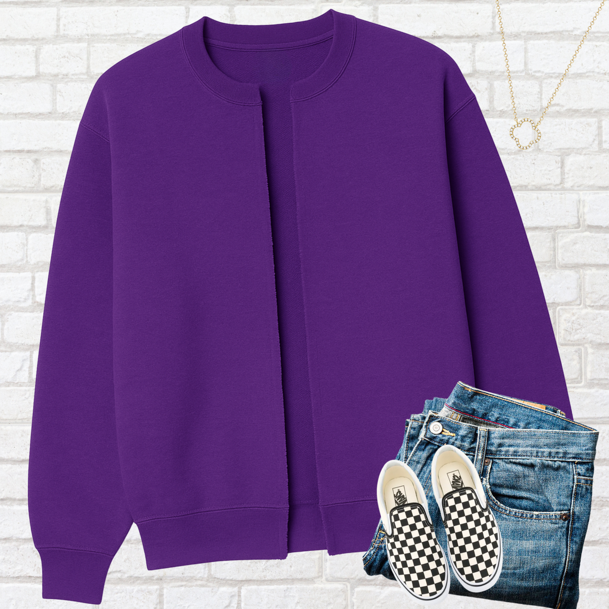 SCHOOL SPIRIT SPLIT SWEATSHIRT CARDIGAN