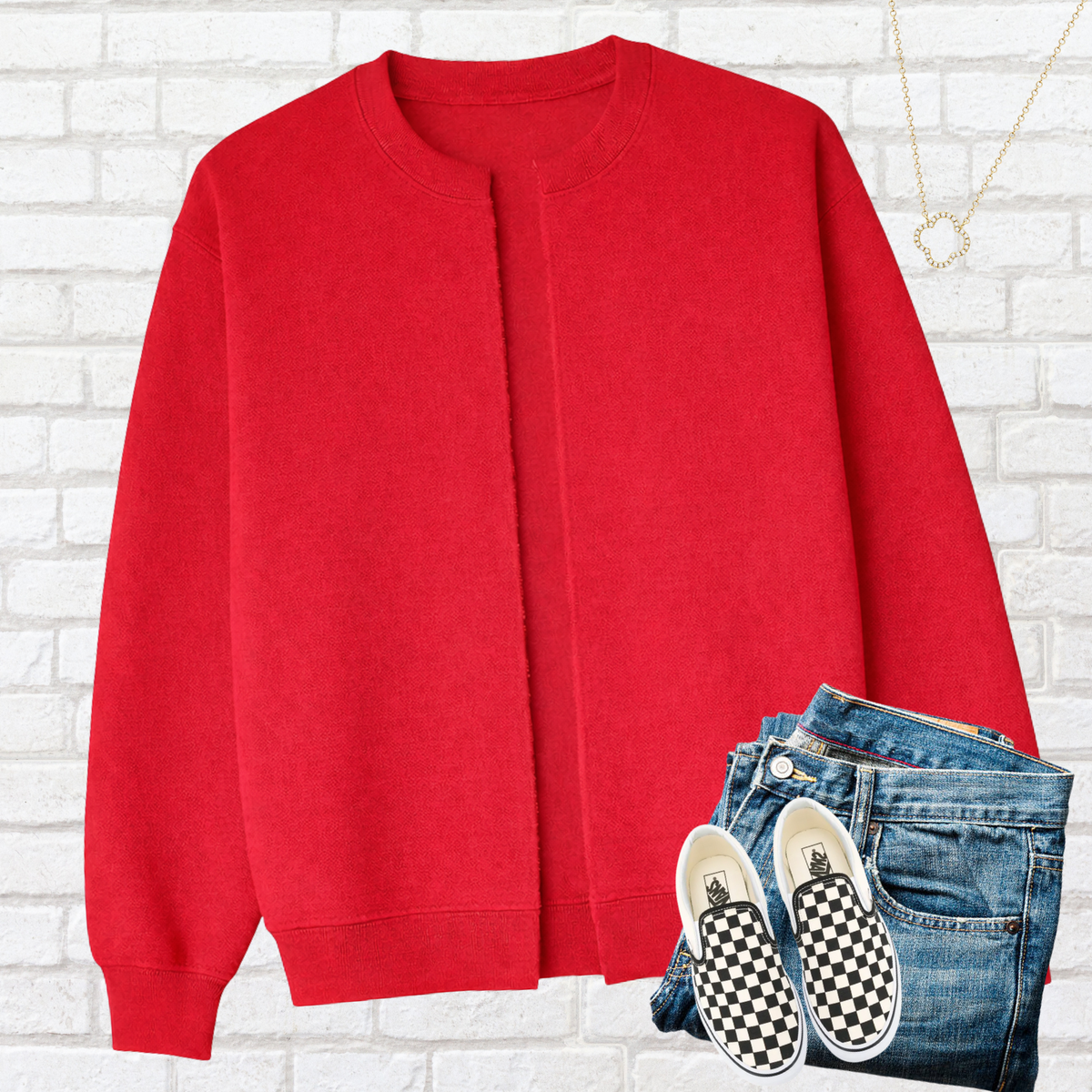 SCHOOL SPIRIT SPLIT SWEATSHIRT CARDIGAN