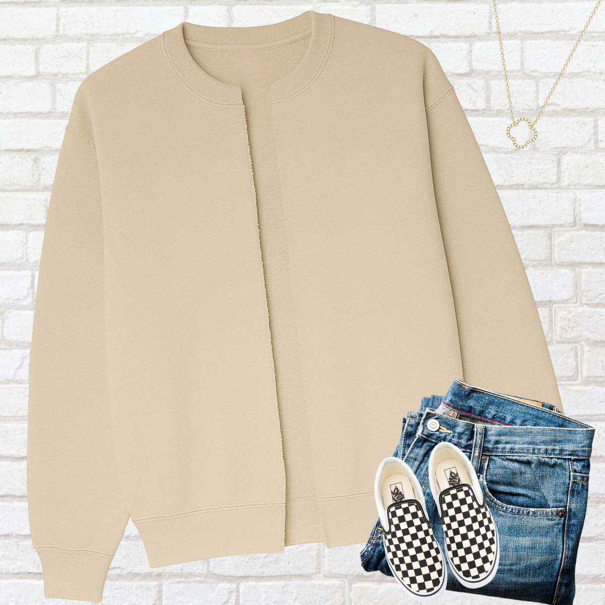 SCHOOL SPIRIT SPLIT SWEATSHIRT CARDIGAN