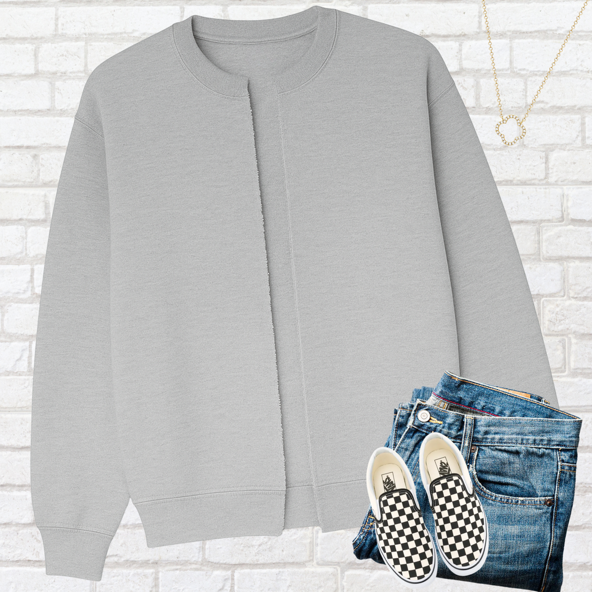 SCHOOL SPIRIT SPLIT SWEATSHIRT CARDIGAN