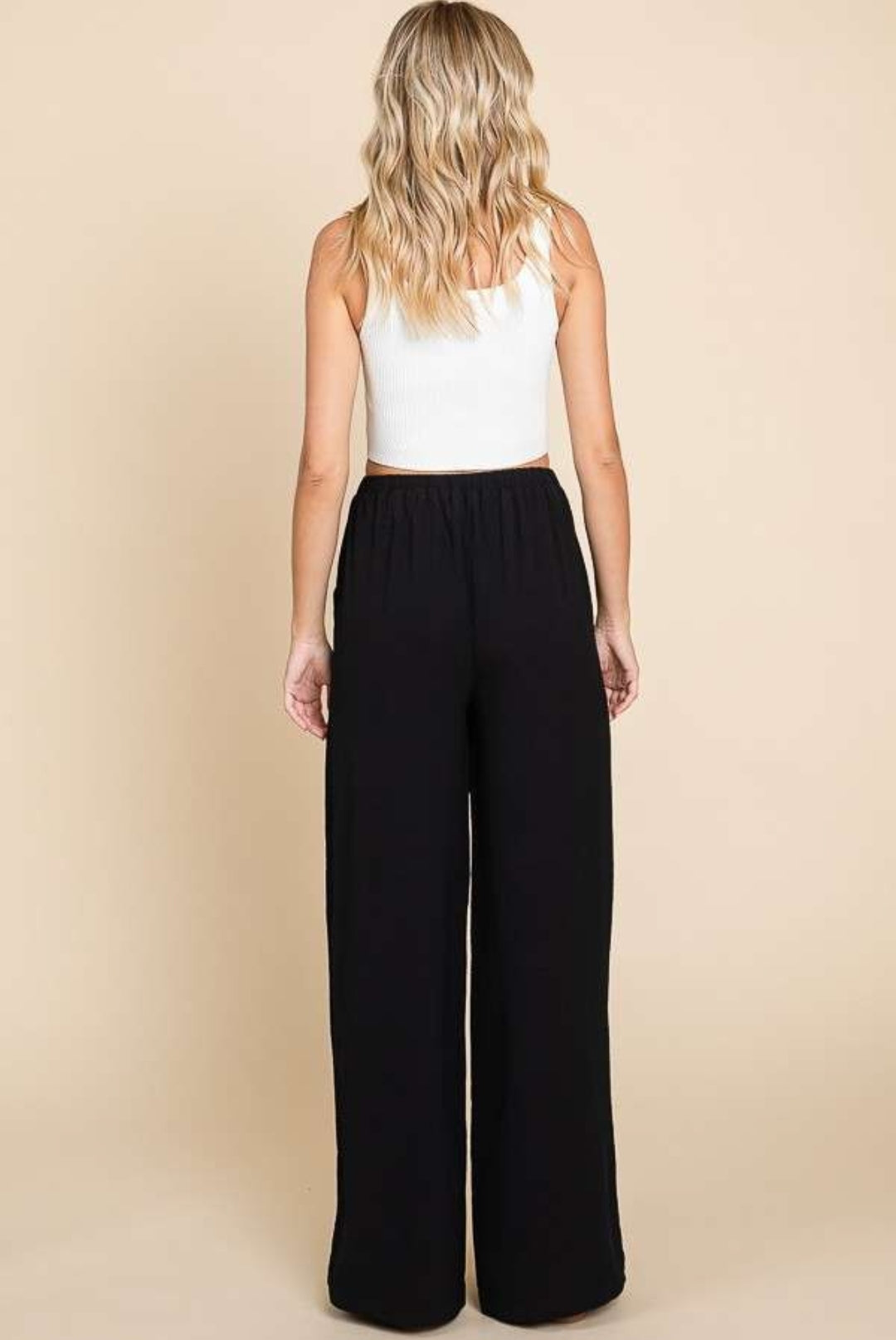 BLACK TRUE WAIST TROUSER PANT