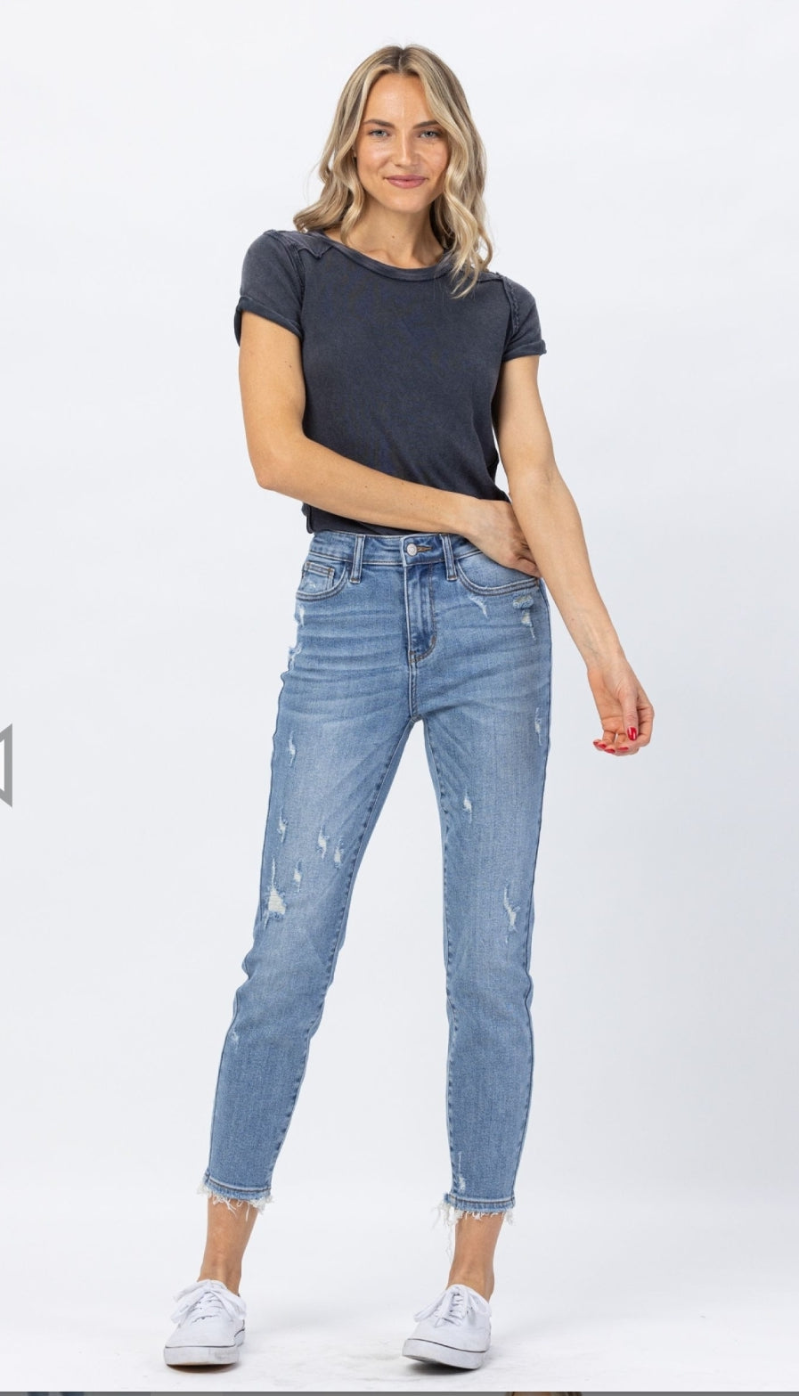 JUDY BLUE HW RELAXED FIT JEAN