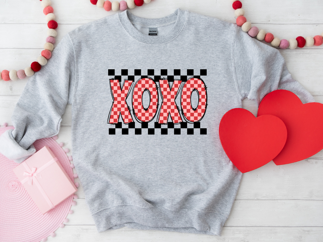 XOXO GRAPHIC SWEATSHIRT/TEE S-4XL CHECKERED