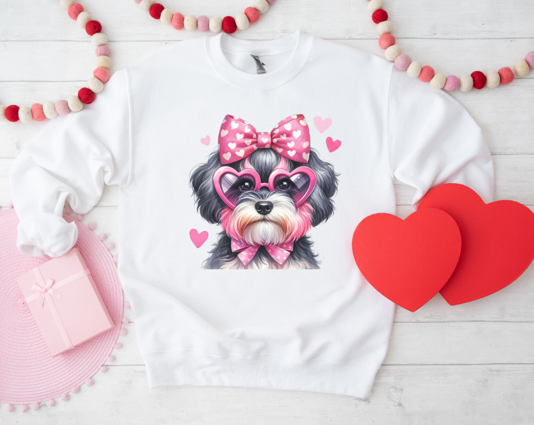 VALENTINE DOG - 25 BREEDS - WHITE TEE SHIRT S-4XL