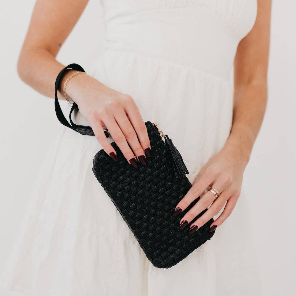 Pretty Simple - Emma Woven Clutch Wristlet: Brown