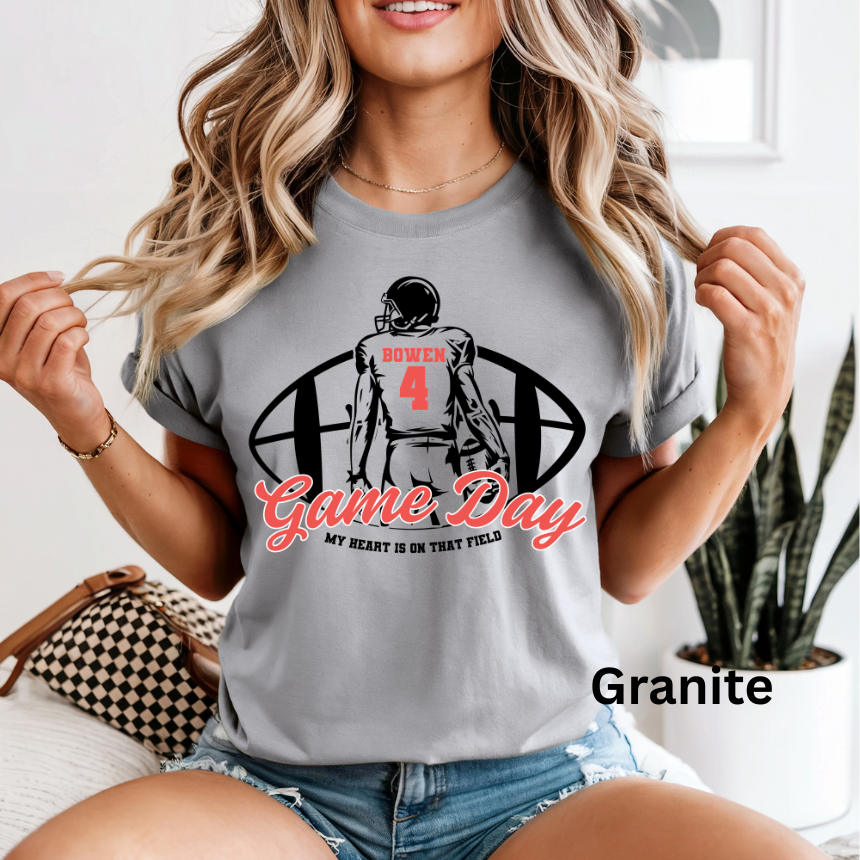 FOOTBALL - MY HEART IS ON THE FIELD - CUSTOM PLAYER