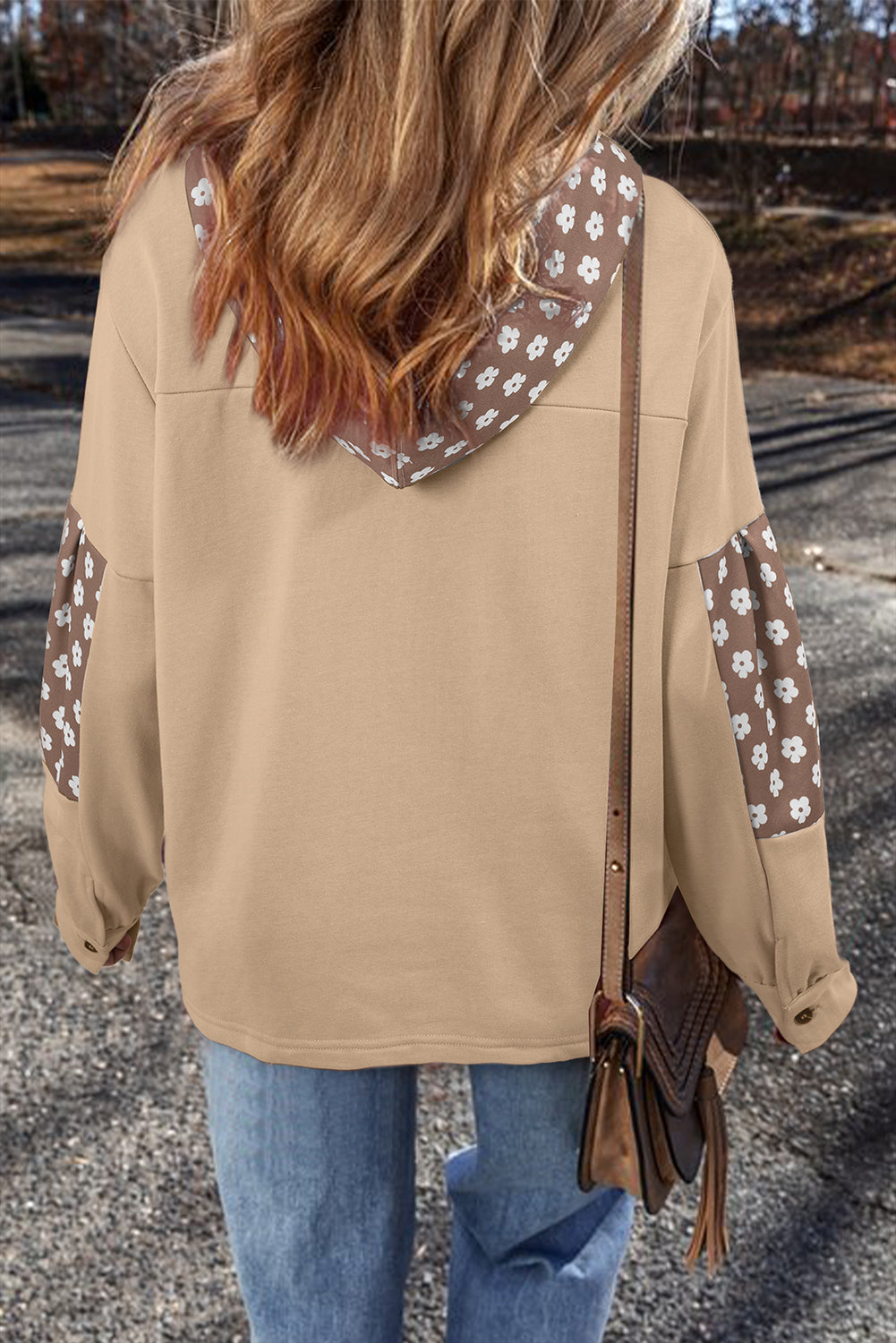 TAN PATCHWORK STAR HOODIE