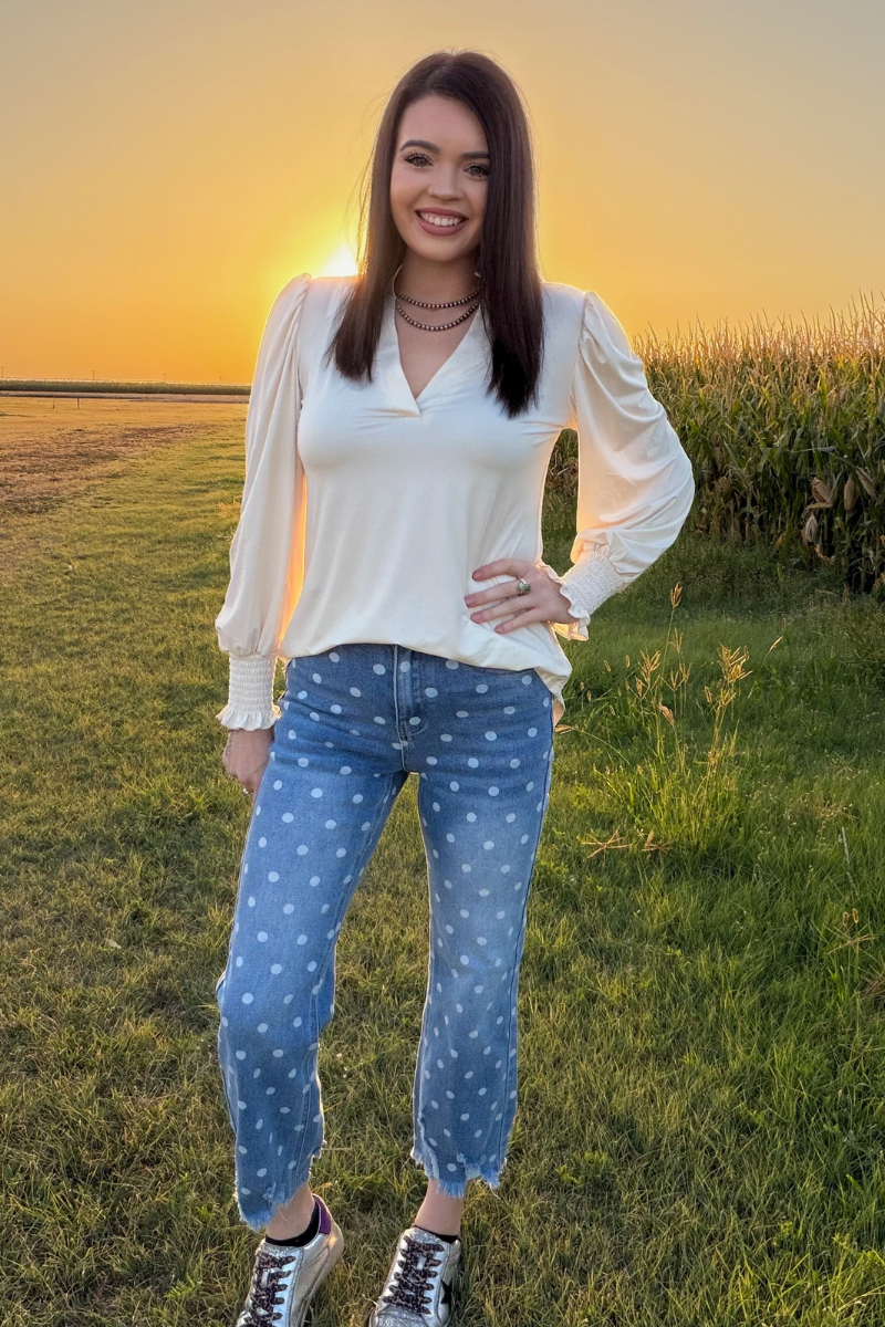 Sterling Kreek - Dot Darling Jeans: 3/4