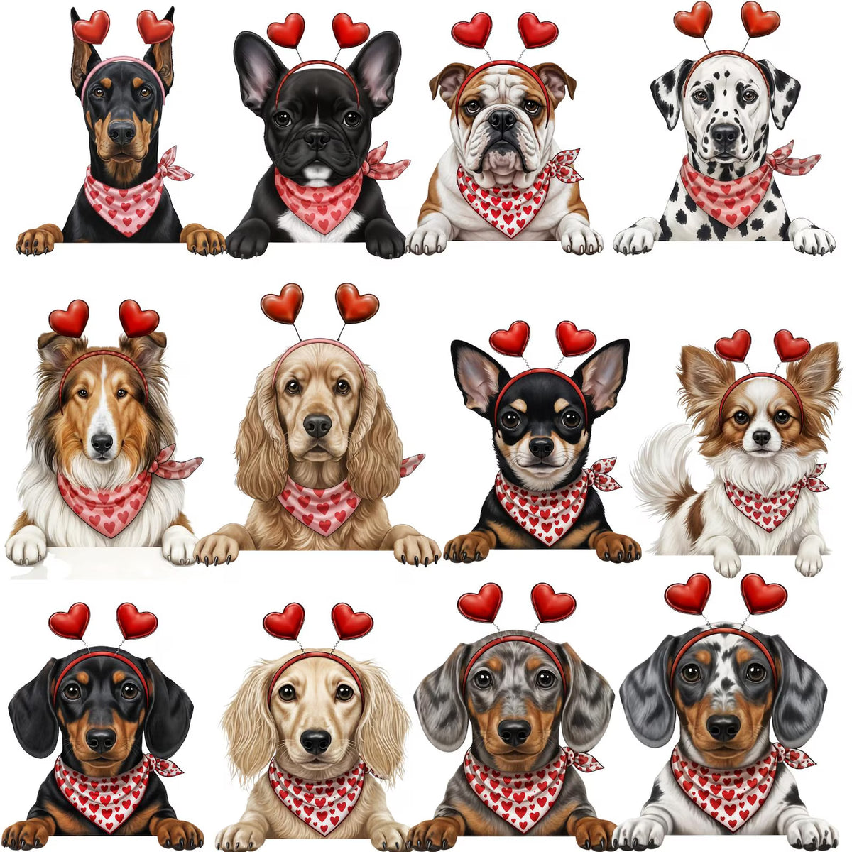 VALENTINE DOGS - 89 BREEDS TO CHOOSE FROM - SHORT SLEEVE TEE