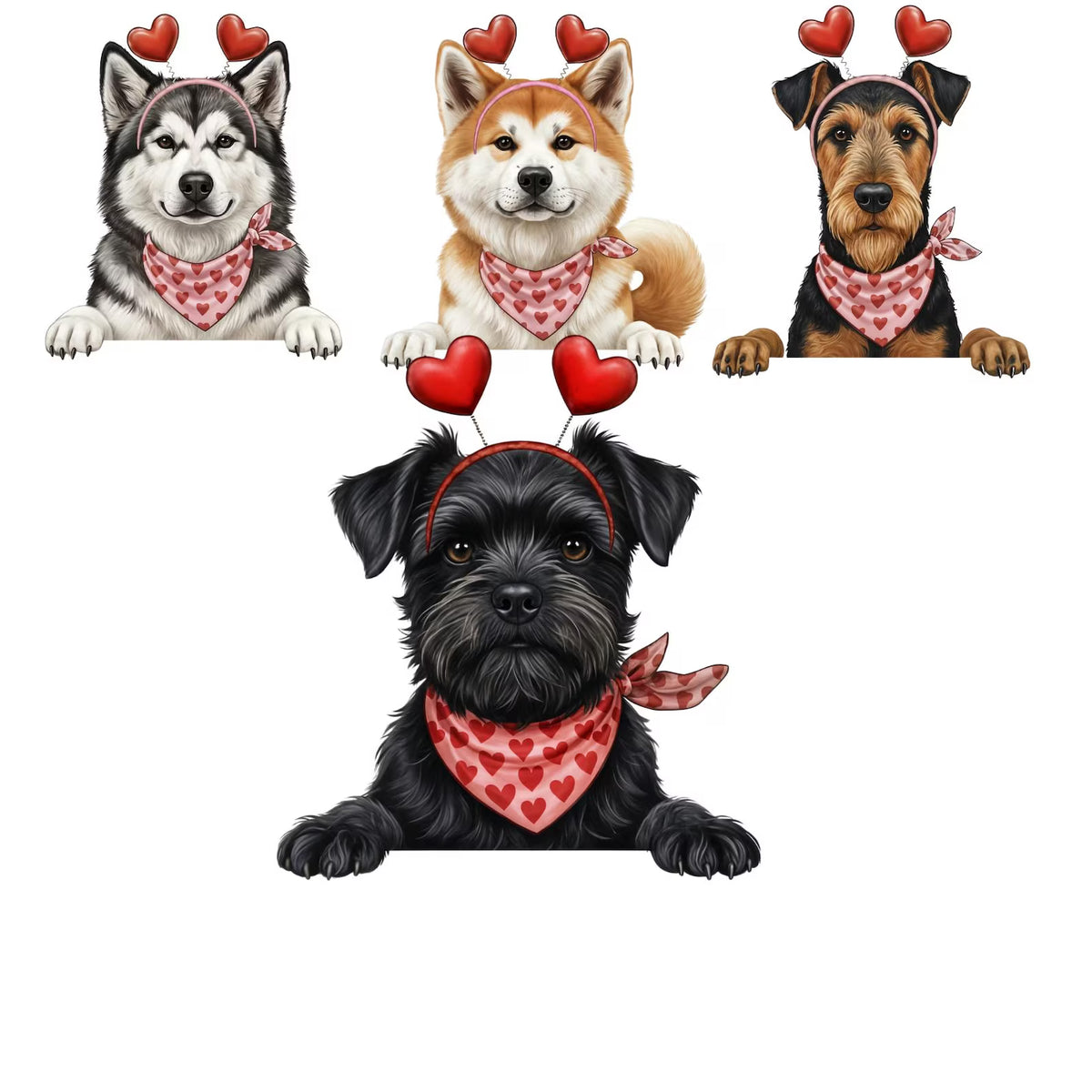 VALENTINE DOGS - 89 BREEDS TO CHOOSE FROM - SHORT SLEEVE TEE