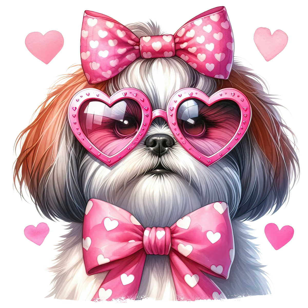 VALENTINE DOG - 25 BREEDS - WHITE TEE SHIRT S-4XL