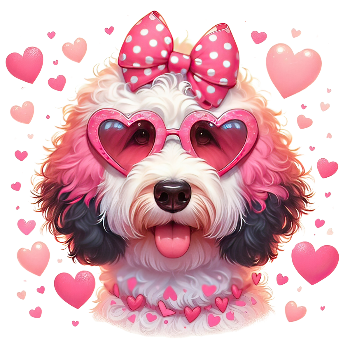 VALENTINE DOG - 25 BREEDS - WHITE TEE SHIRT S-4XL