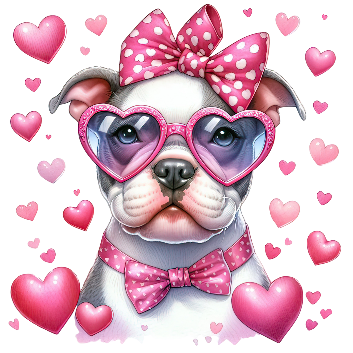 VALENTINE DOG - 25 BREEDS - WHITE TEE SHIRT S-4XL