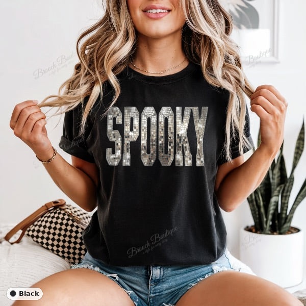 Disco Spooky faux sequins — Comfort Colors 1717