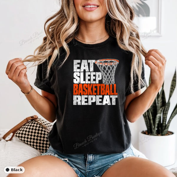 Eat Sleep Basketball Repeat — Comfort Colors 1717