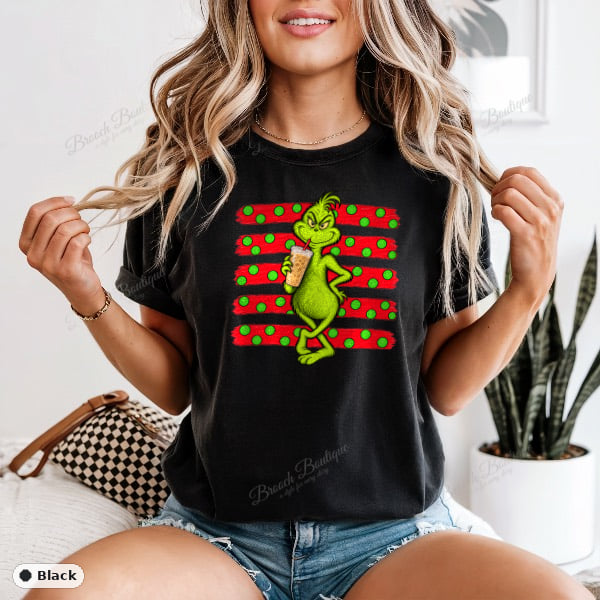 Grinch Iced Coffee — Comfort Colors 1717