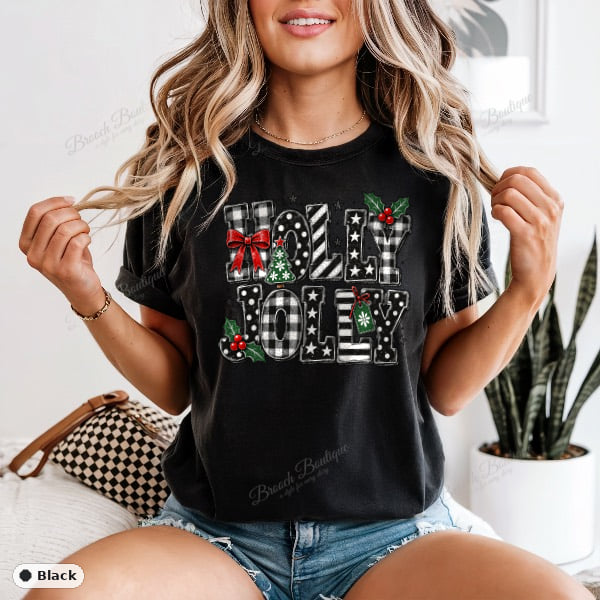 Holly Jolly Plaid — Comfort Colors 1717