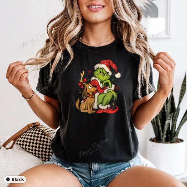 Grinch And Max Christmas — Comfort Colors 1717