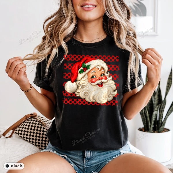 Polka Dot Santa — Comfort Colors 1717