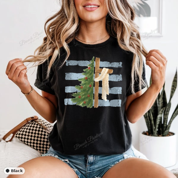 Tree and Cross — Comfort Colors 1717