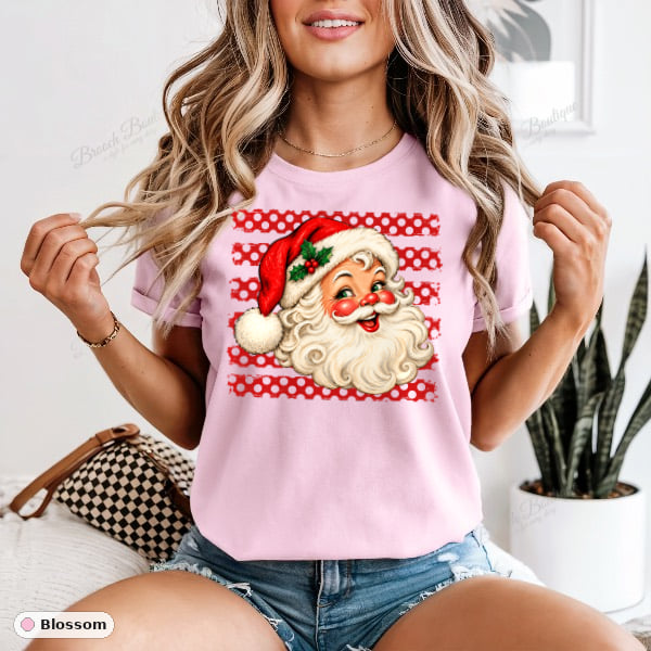 Polka Dot Santa — Comfort Colors 1717