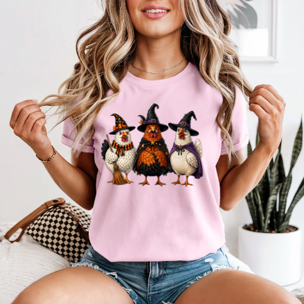 Witchy Chickens Trio — Comfort Colors unisex tee