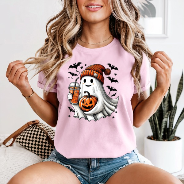Pumpkin Spice Ghost — Comfort Colors unisex tee
