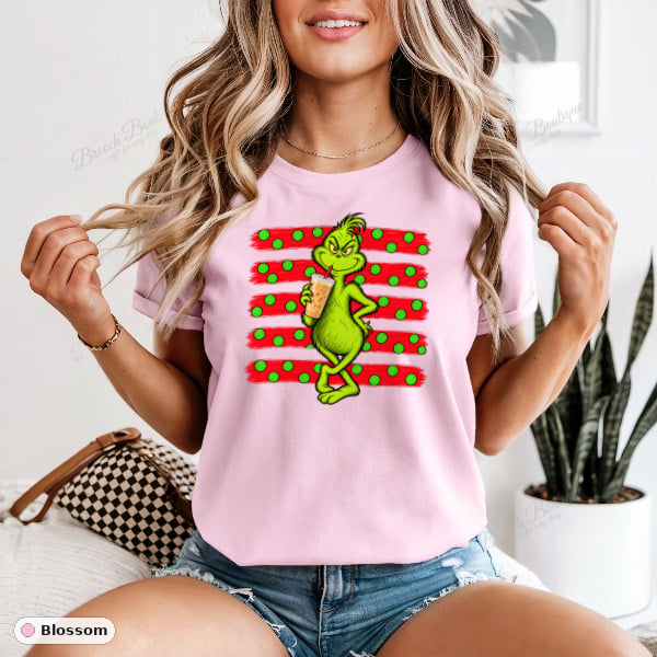 Grinch Iced Coffee — Comfort Colors 1717