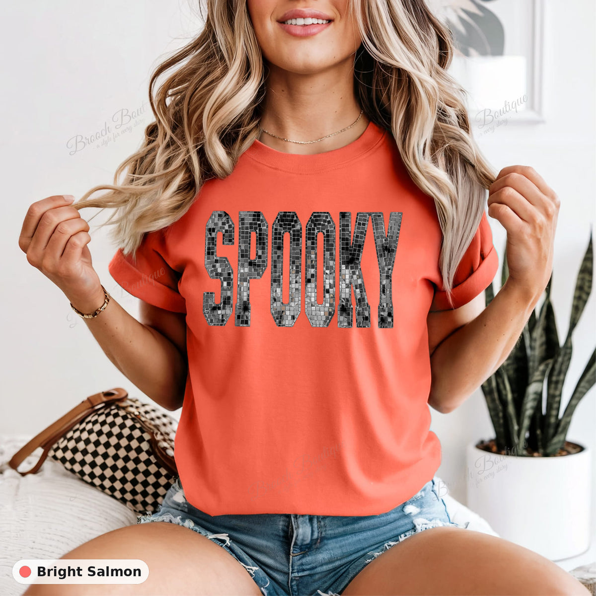Disco Spooky faux sequins — Comfort Colors 1717
