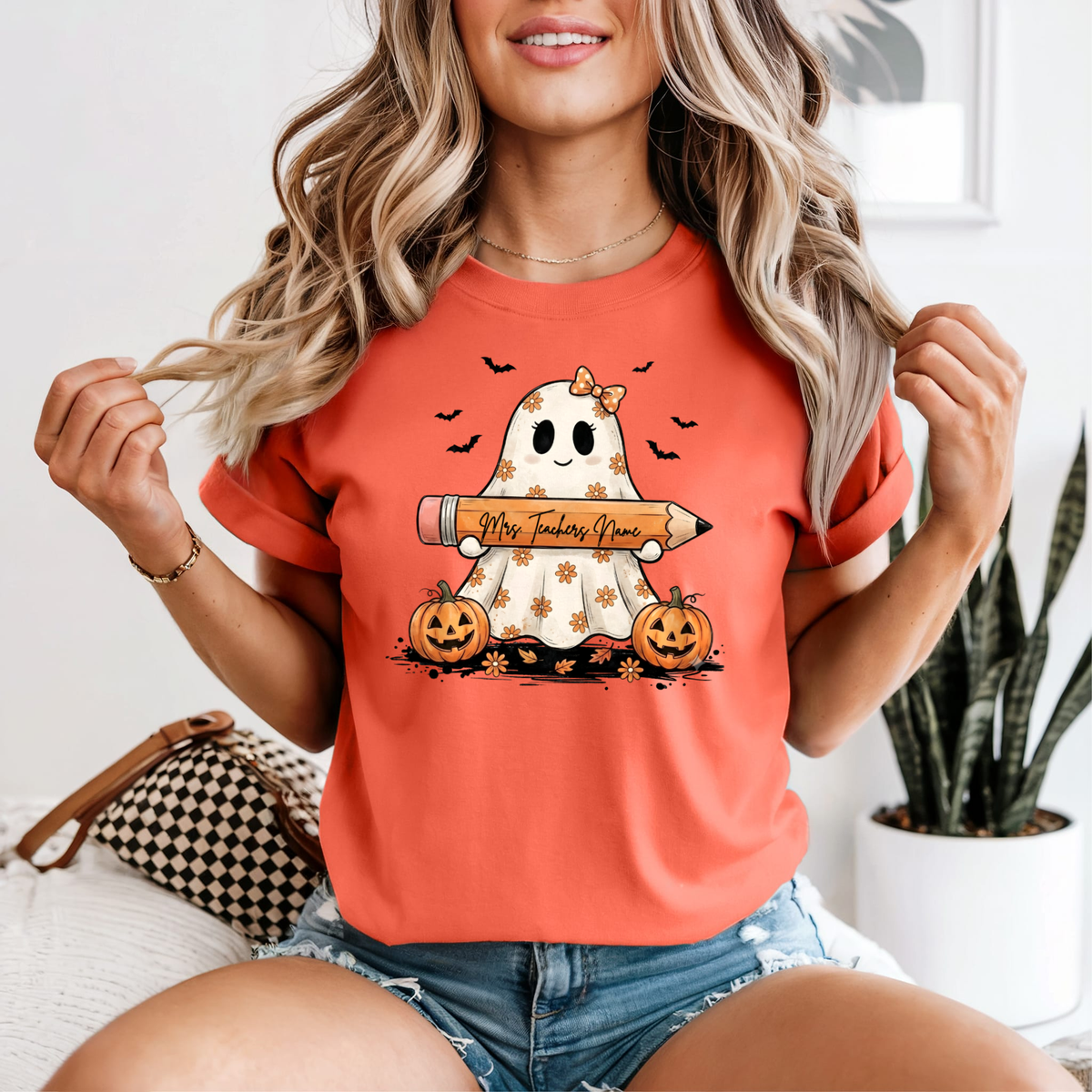 Teacher Ghost Halloween Comfort Colors
