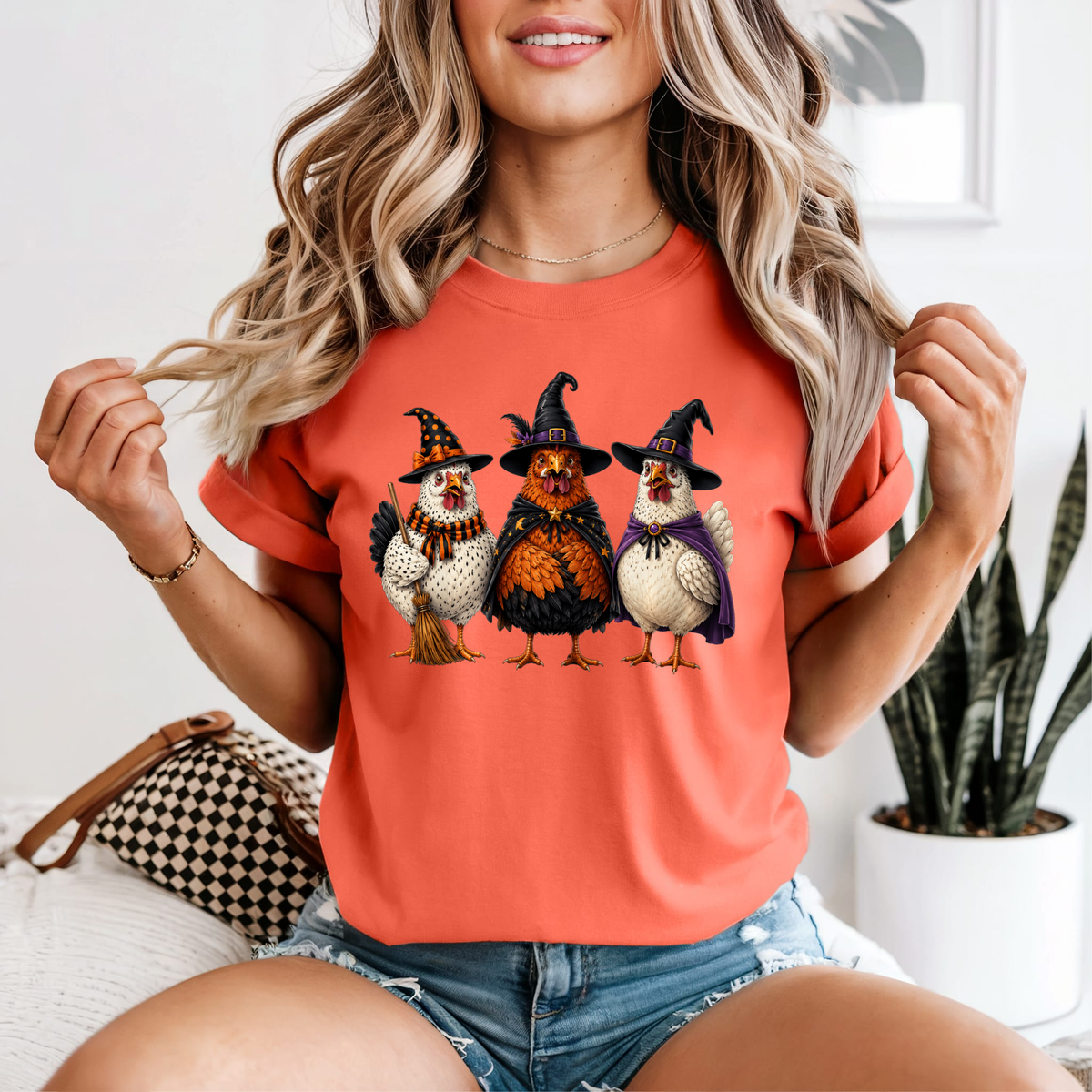 Witchy Chickens Trio — Comfort Colors unisex tee