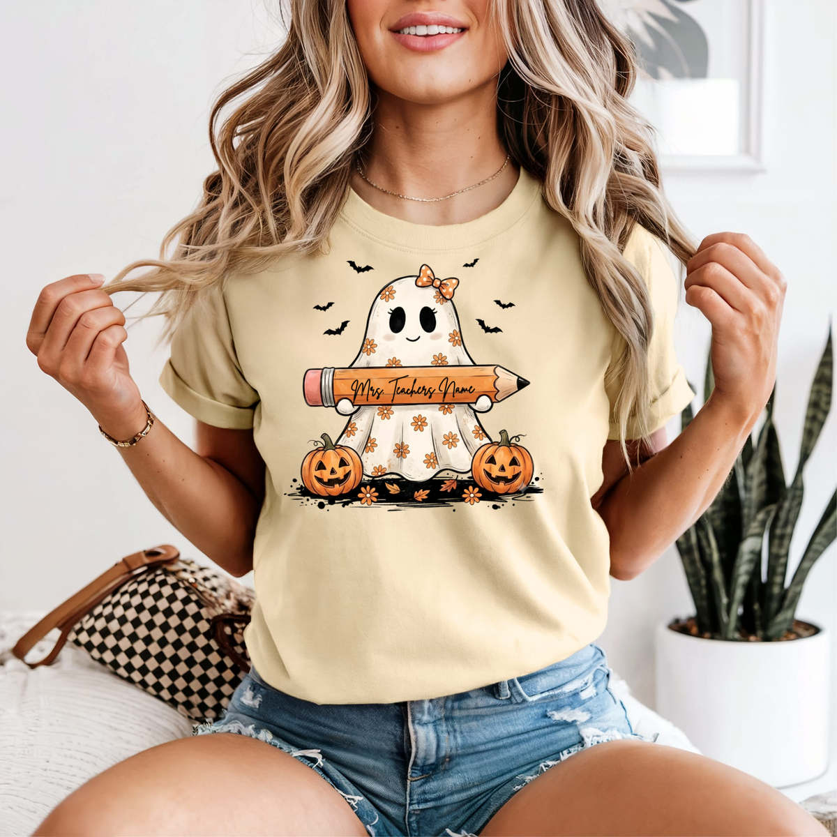 Teacher Ghost Halloween Comfort Colors