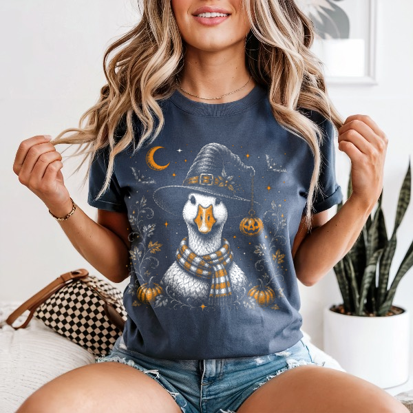 Witchy Goose Halloween — Comfort Colors unisex tee
