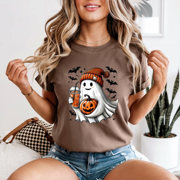 Pumpkin Spice Ghost — Comfort Colors unisex tee