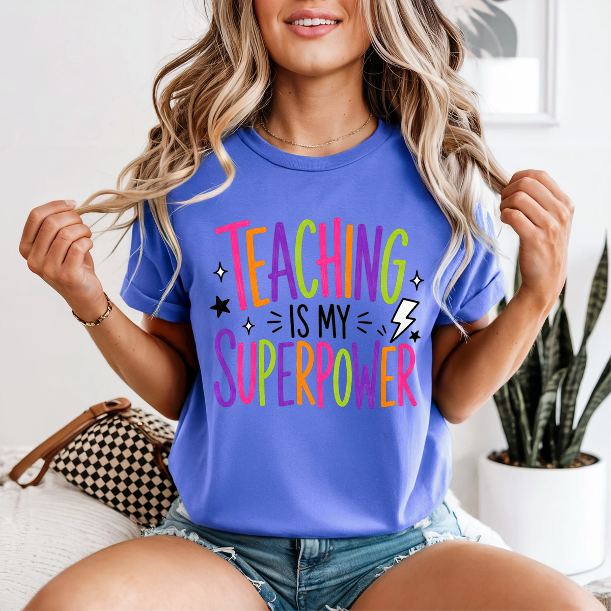 Teaching Is My Superpower — Comfort Colors unisex tee