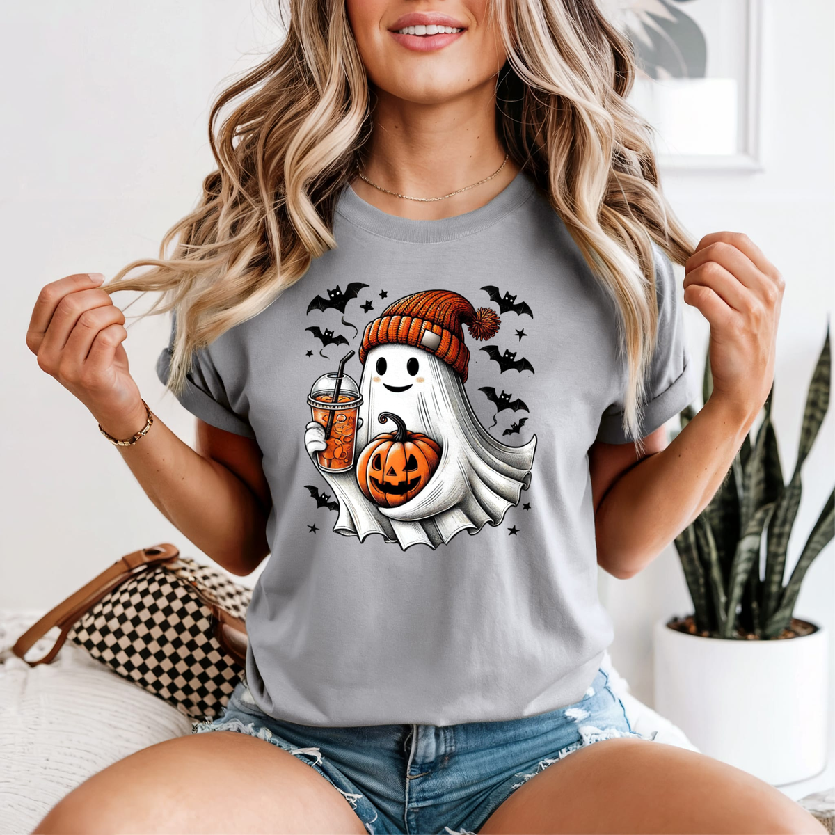 Pumpkin Spice Ghost — Comfort Colors unisex tee