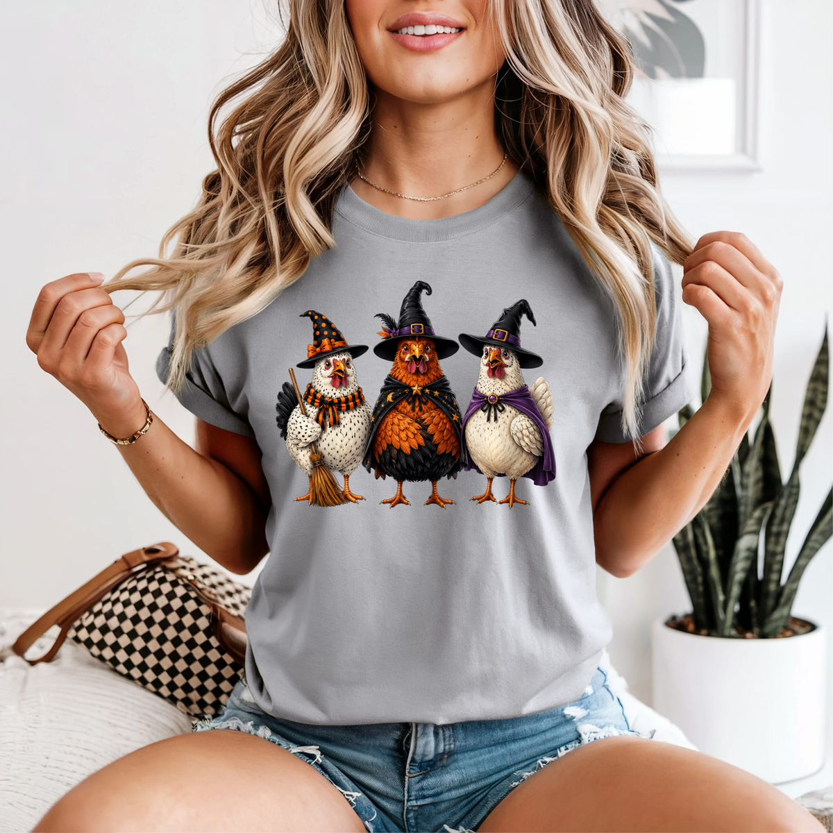 Witchy Chickens Trio — Comfort Colors unisex tee