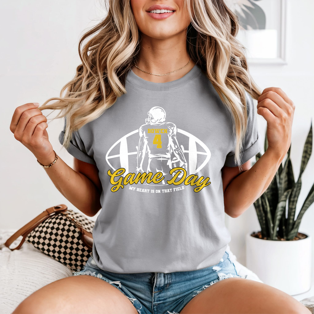 FOOTBALL - MY HEART IS ON THE FIELD - CUSTOM PLAYER